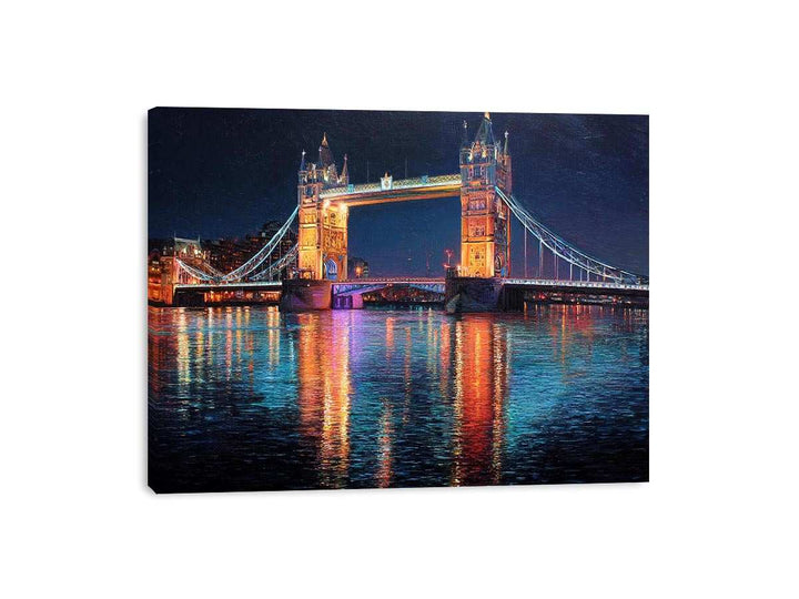 London Bridge at Night Framed Print