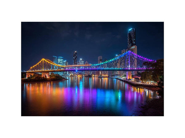Story Bridge Illuminated at Night