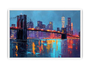 Brooklyin Bridge Abstract Framed Print