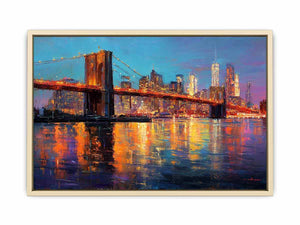 Brooklyn Bridge Twilight  Art Print