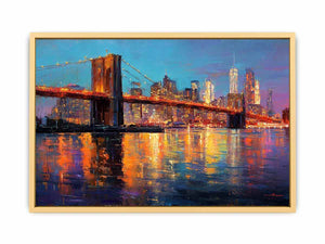 Brooklyn Bridge Twilight  Streched canvas