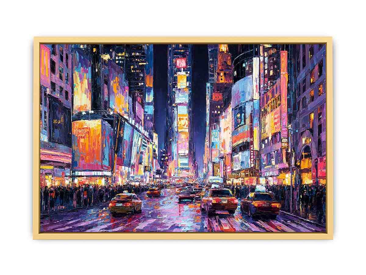 Times Square Glow  Streched canvas