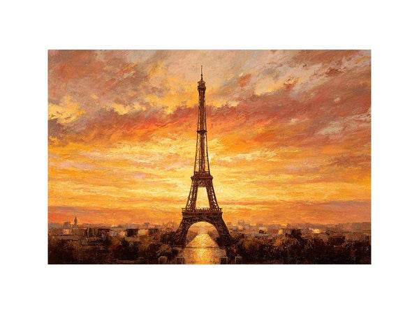 Eiffel Tower Sunset Glow