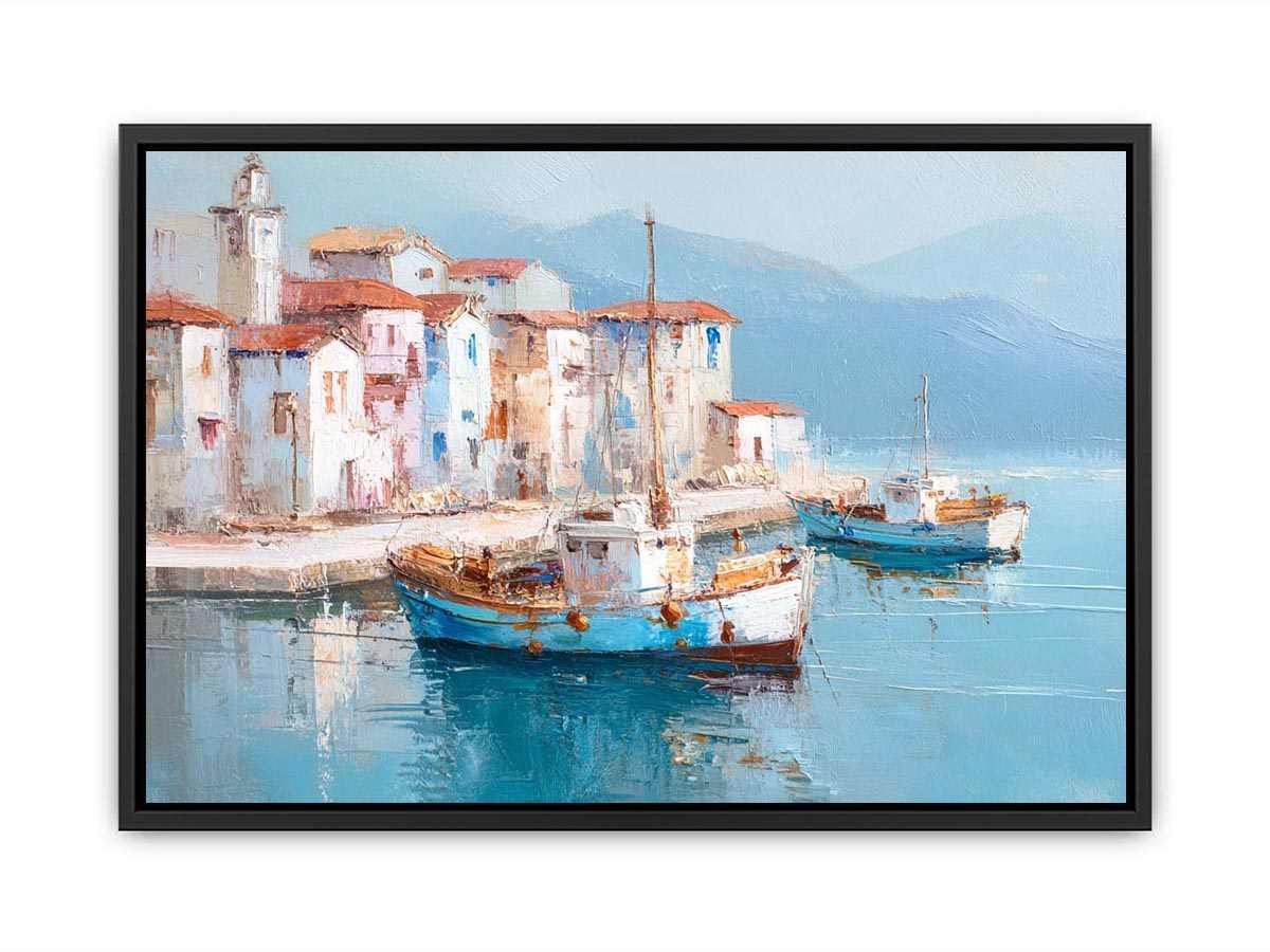 Greek island harbor  Canvas Print