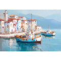 Greek island harbor 