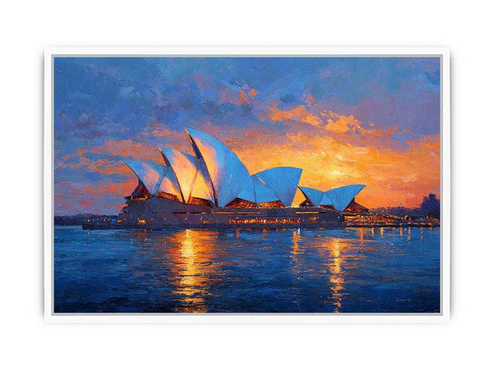 Sydney Opera House Glow Framed Print