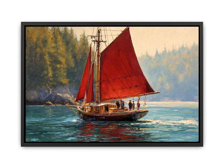 Red Sailboat Poster