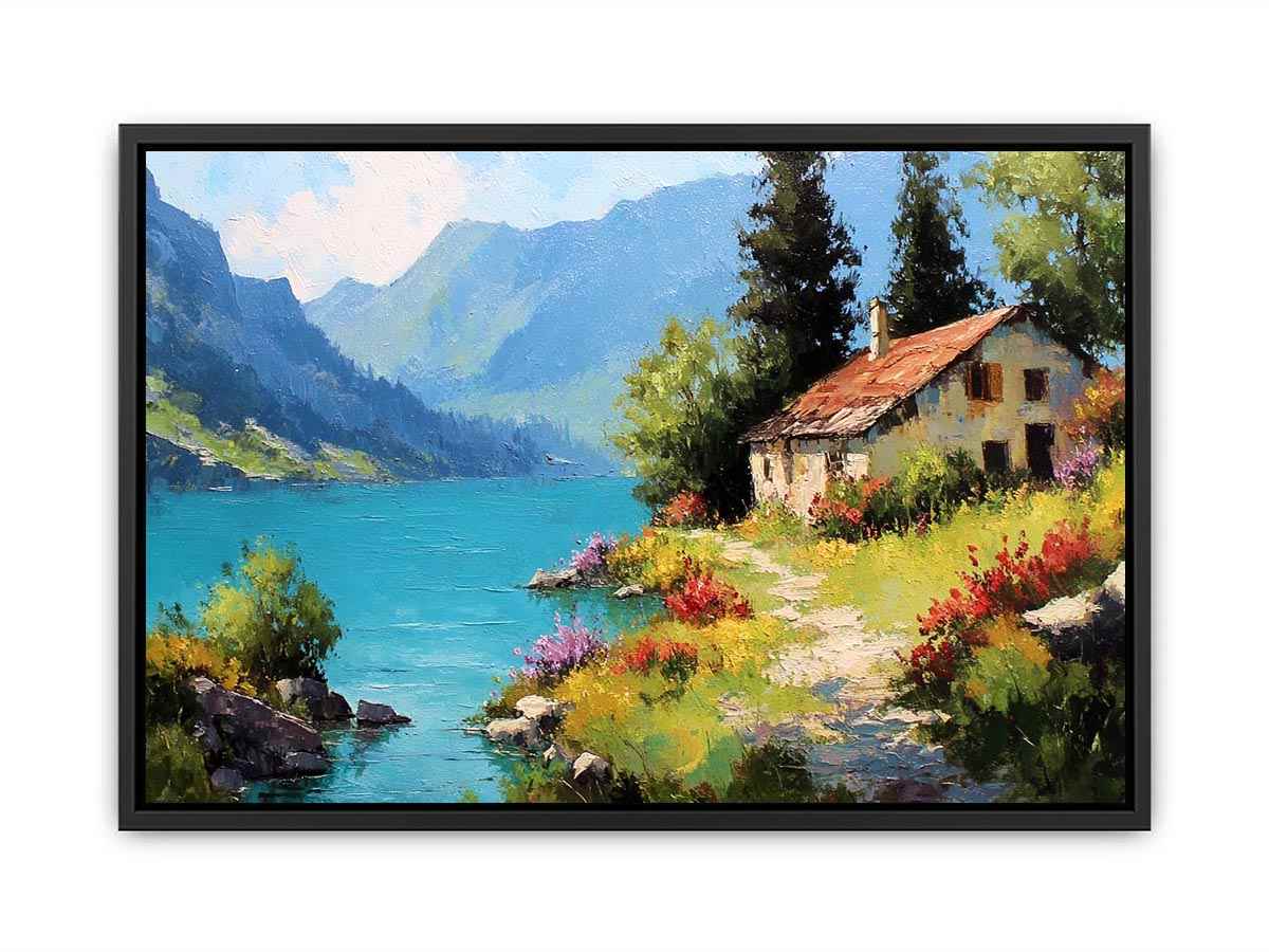 River Cottage  Canvas Print