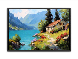 River Cottage  Canvas Print