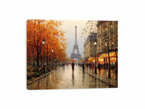 Eiffel Tower Cityscape Painting