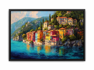 Floral mediterranean  Shoreline  Canvas Print