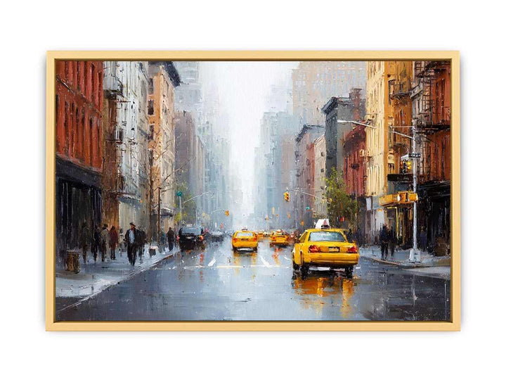 New York Taxi Streched canvas
