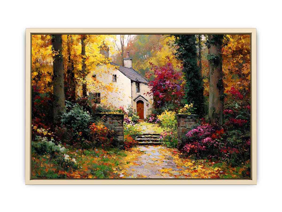Enchanted Forest Cottage  Art Print