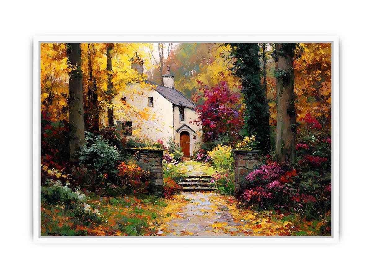 Enchanted Forest Cottage Framed Print