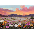 Bloomign wildflowers in desert