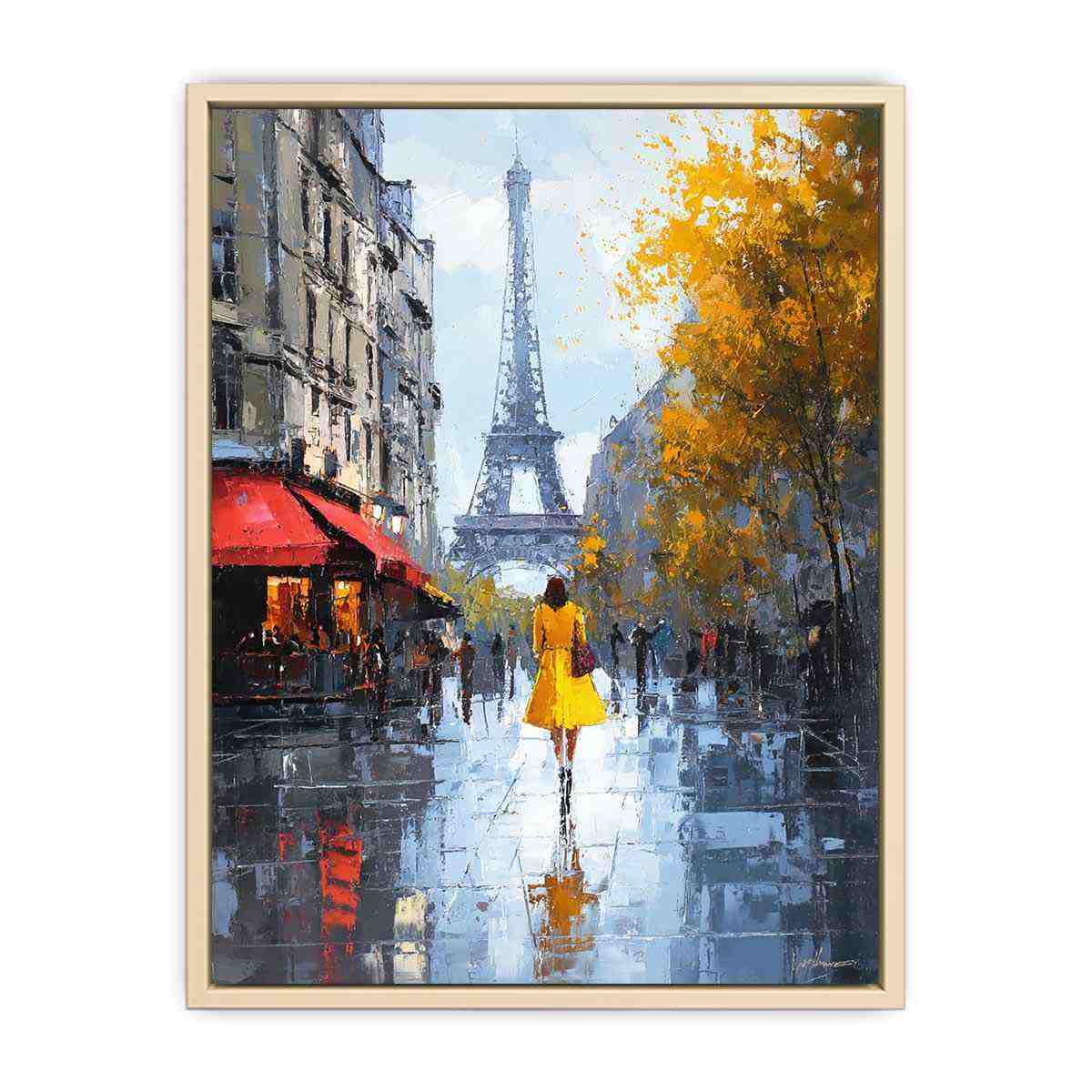 Elegant Walk in Paris   Art Print