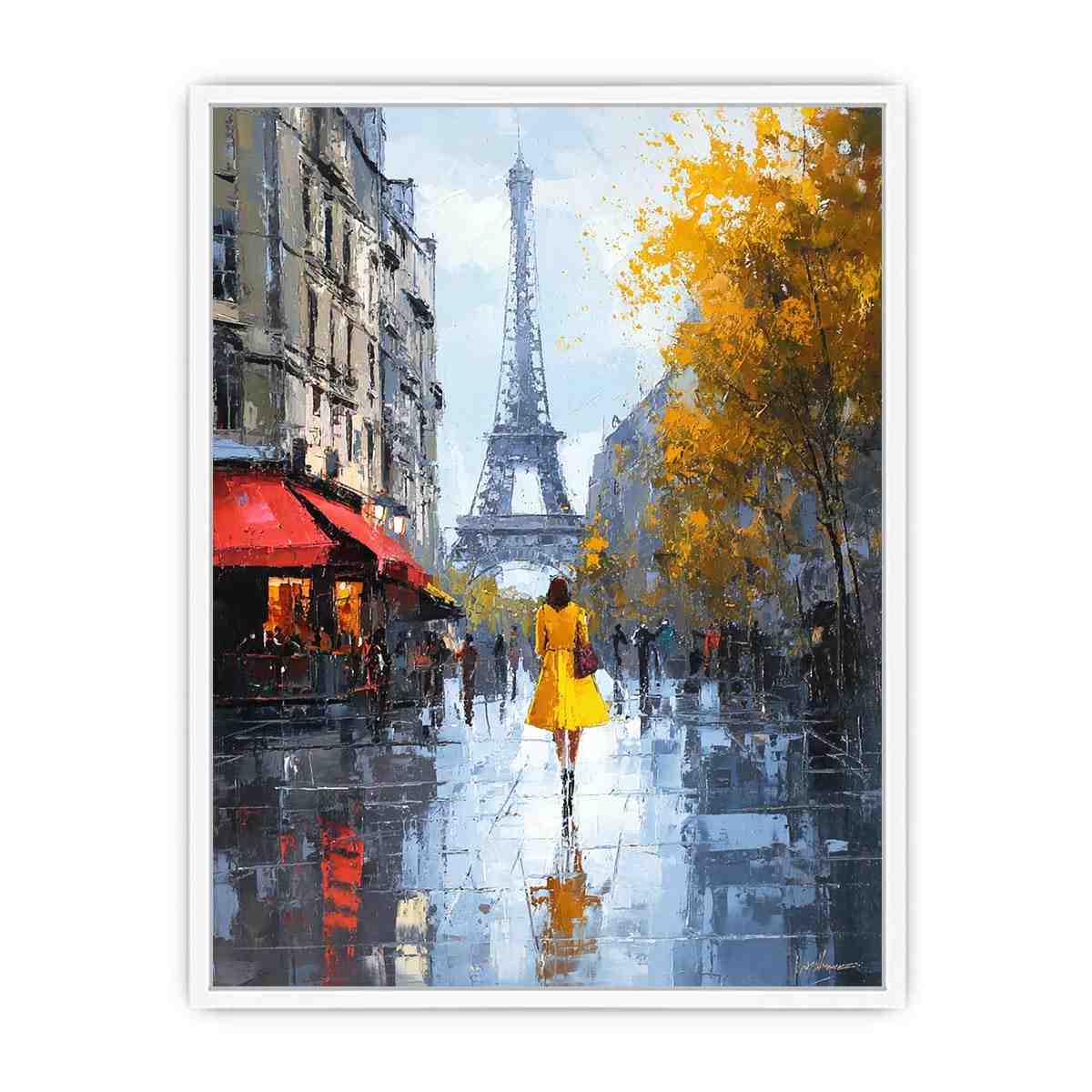 Elegant Walk in Paris  Framed Print