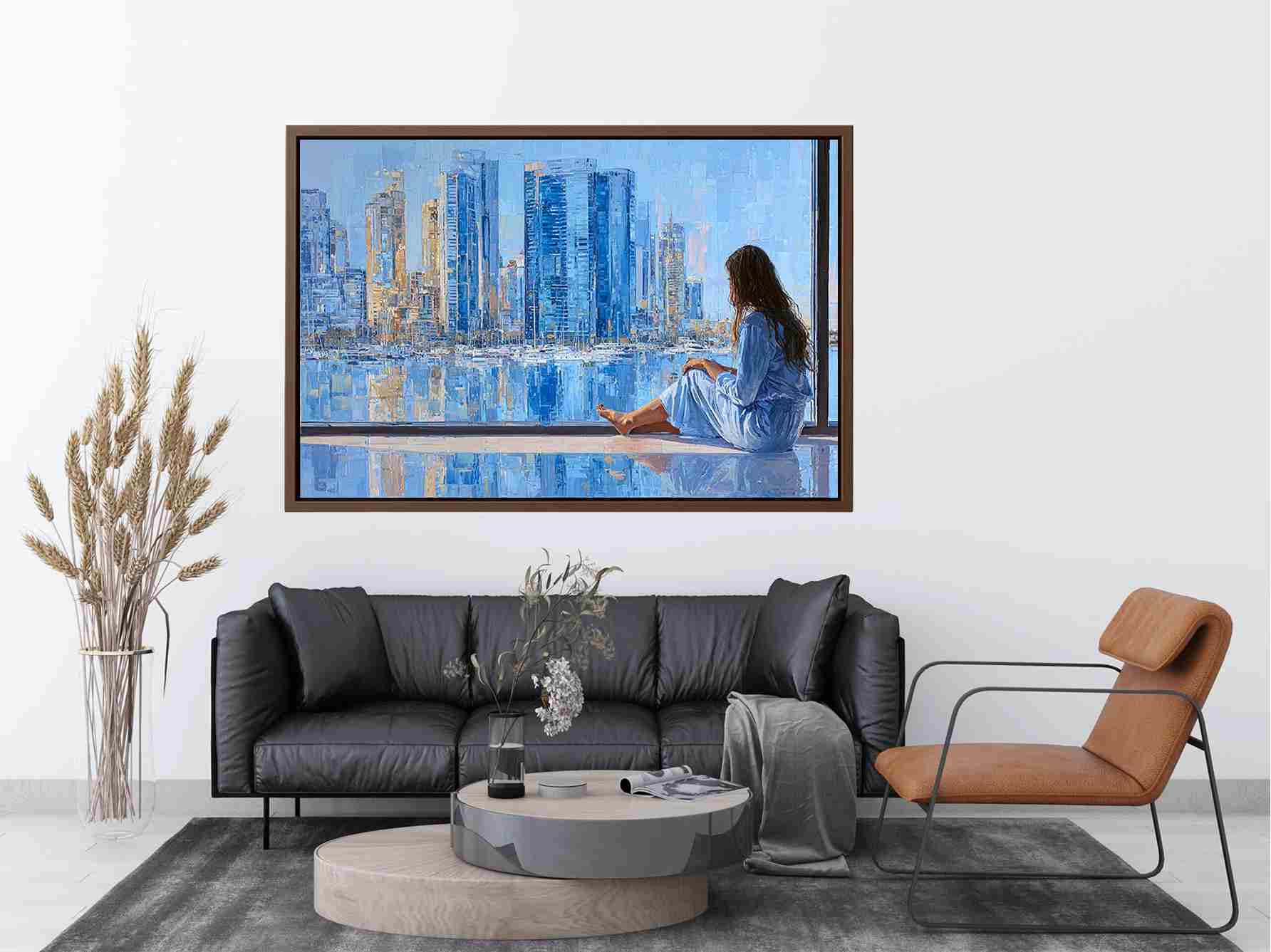 Window to the City Painting 