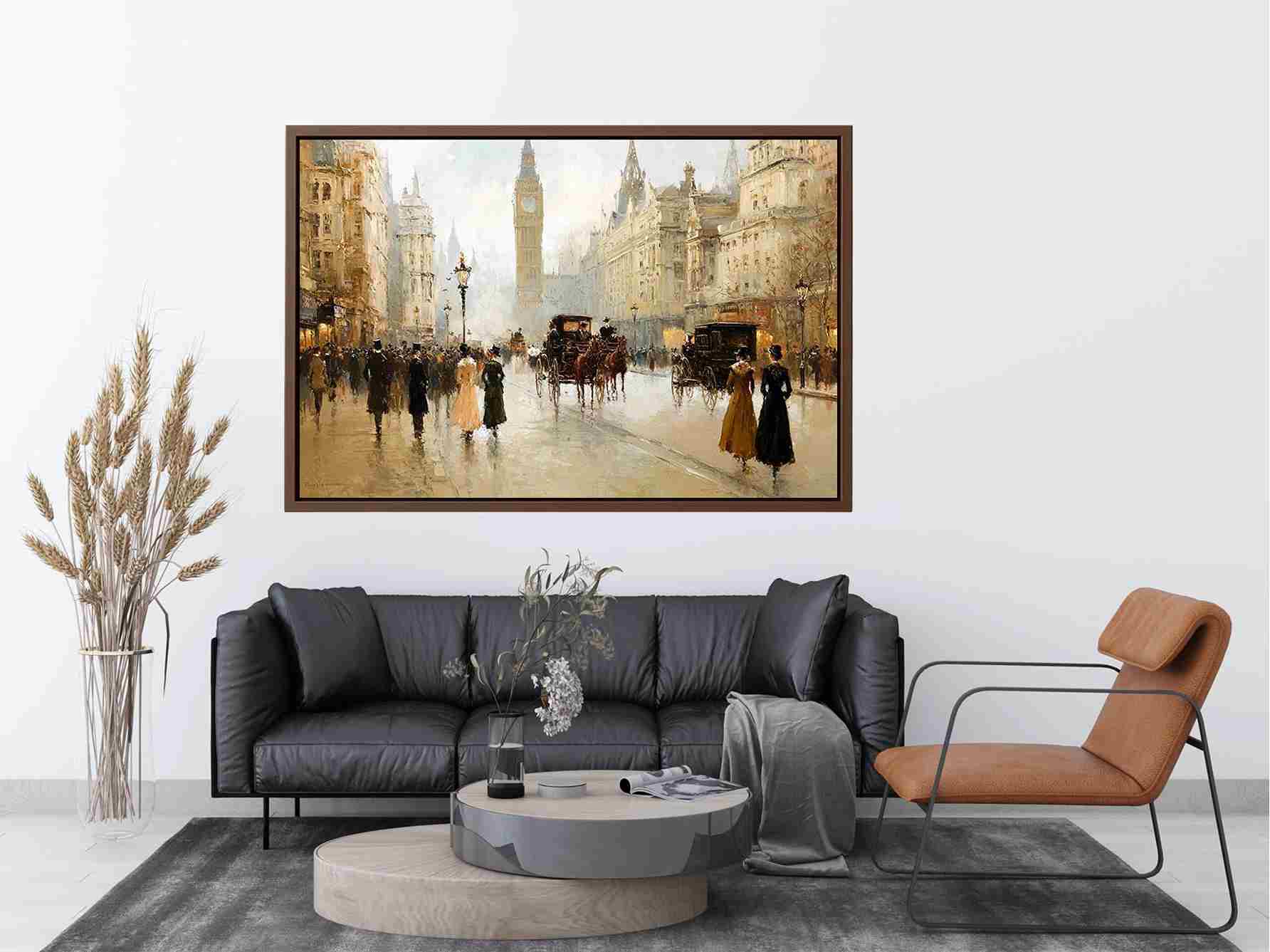 Vintage London Street Painting 