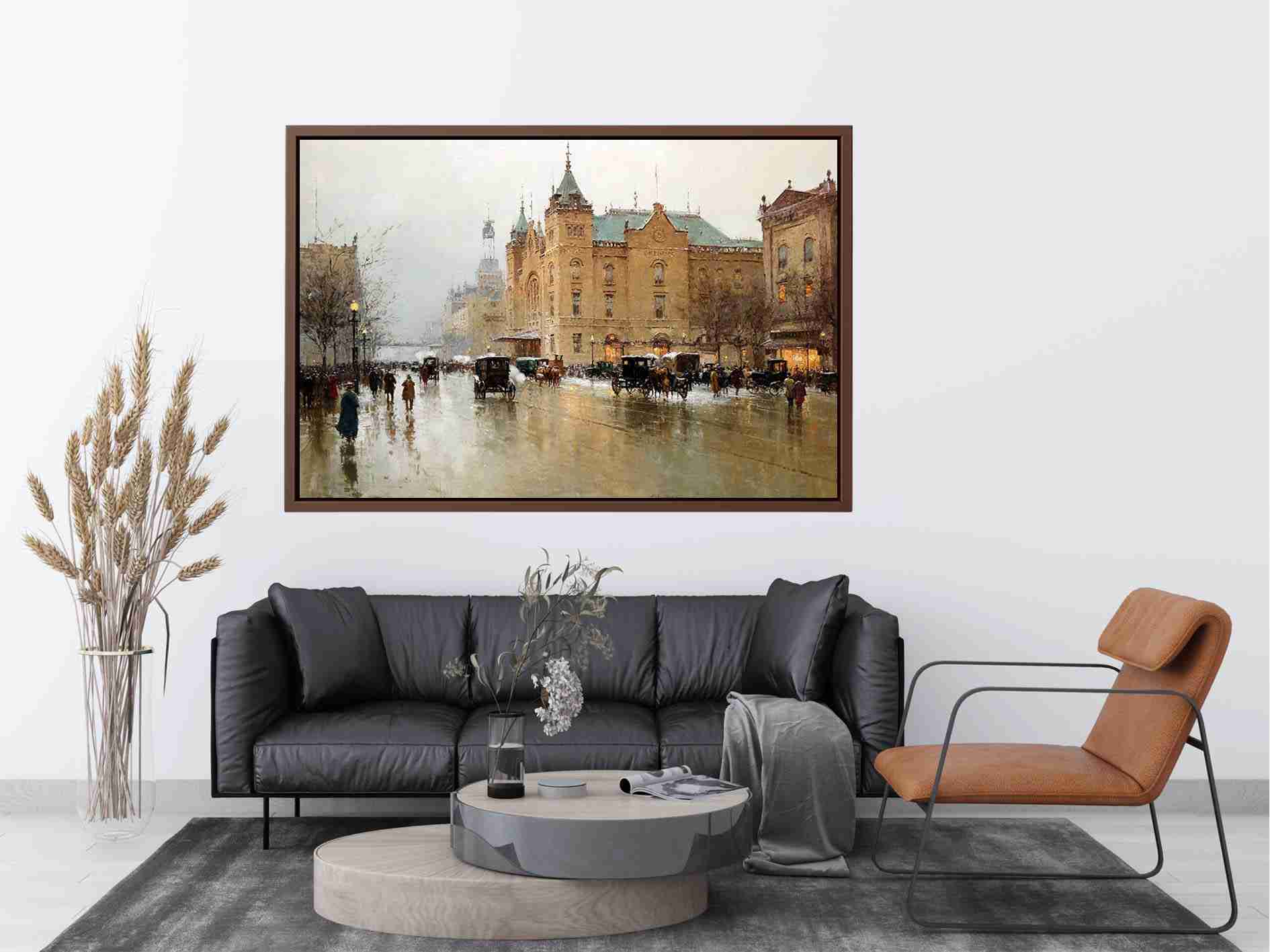 Vintage Twon Painting 