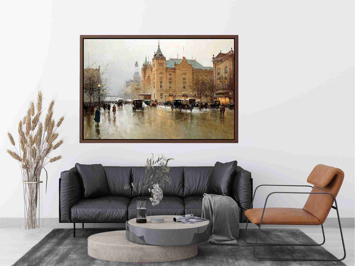 Vintage Twon Painting 