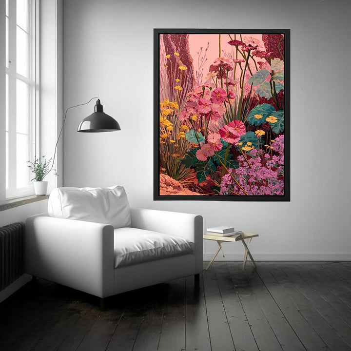 Impressionist Wildflower Landscape Painting 