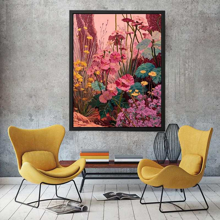 Impressionist Wildflower Landscape Canvas Print