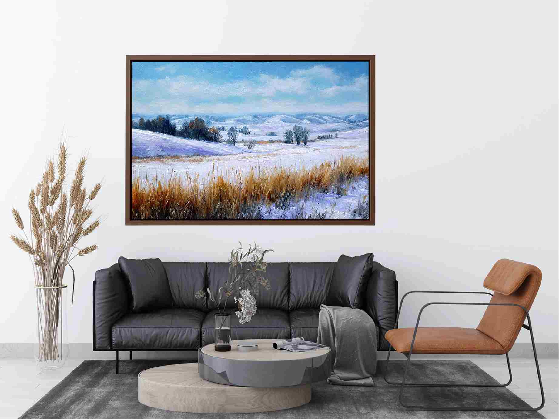 Frosted Fields Painting 