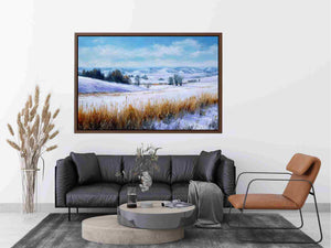 Frosted Fields Painting 