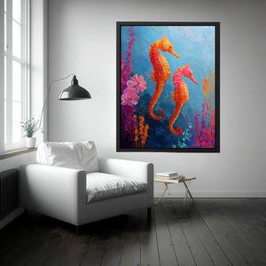 Seahorse Love Painting 