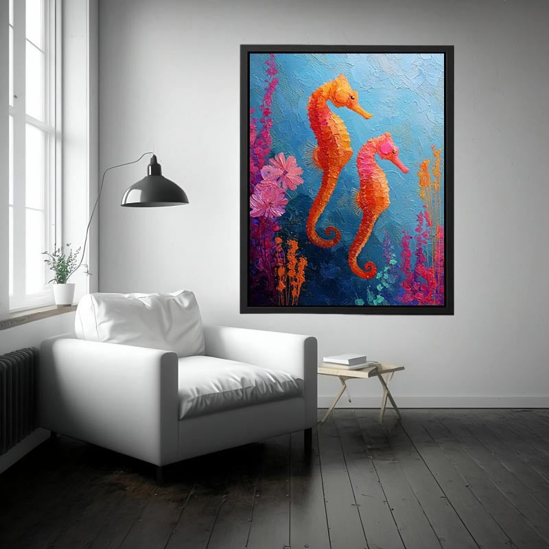 Seahorse Love Painting 