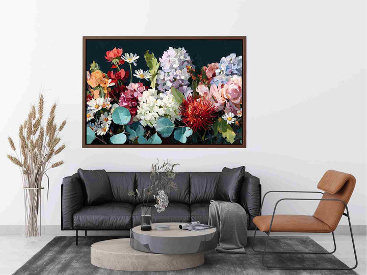 hydrangeas Peonie Blooms Painting 