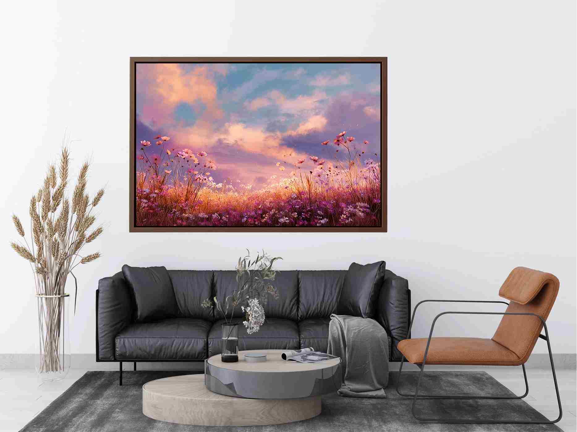 Dreamy Floral Field Painting 