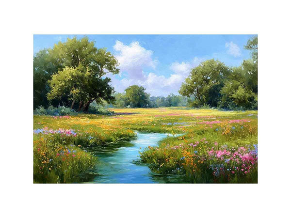 Tranquil medow with wildflowers