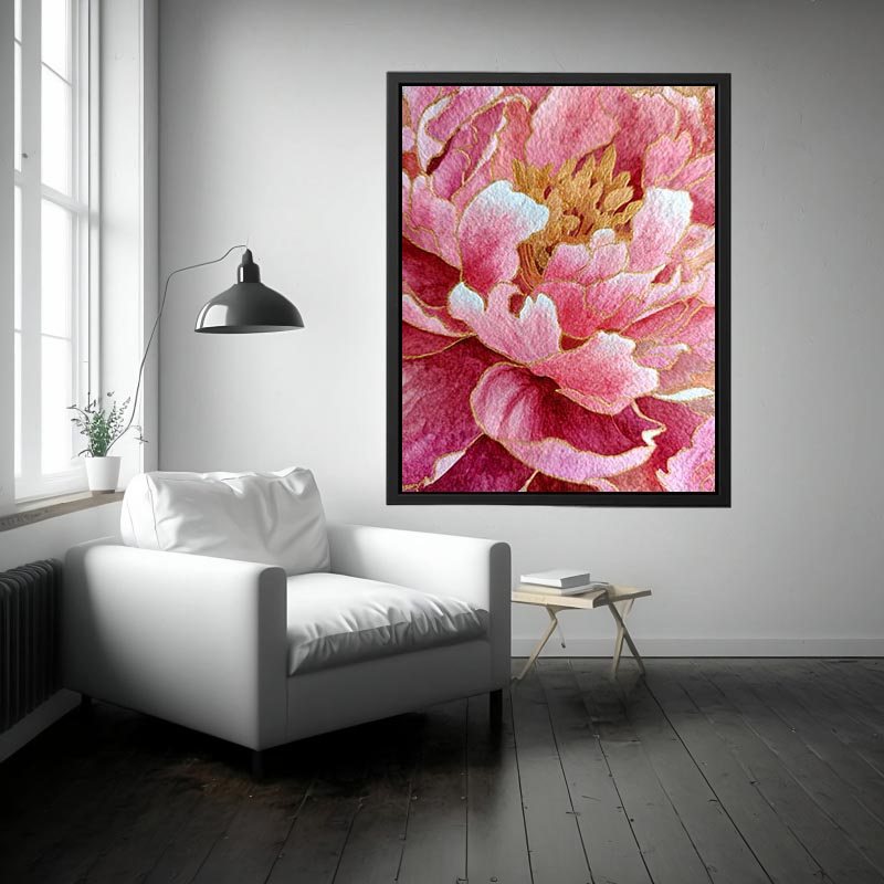 Peony Flower coloseup Painting 