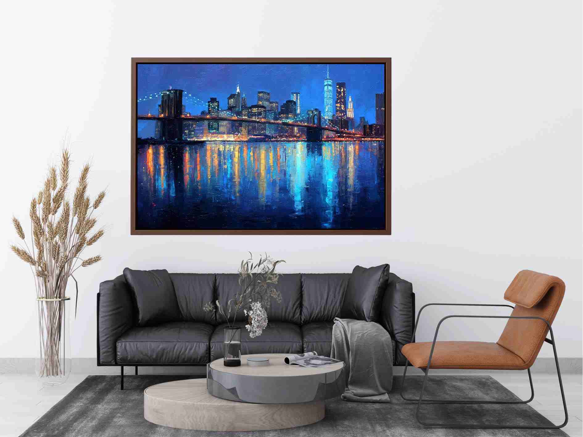 Twilight Over Manhattan Painting 