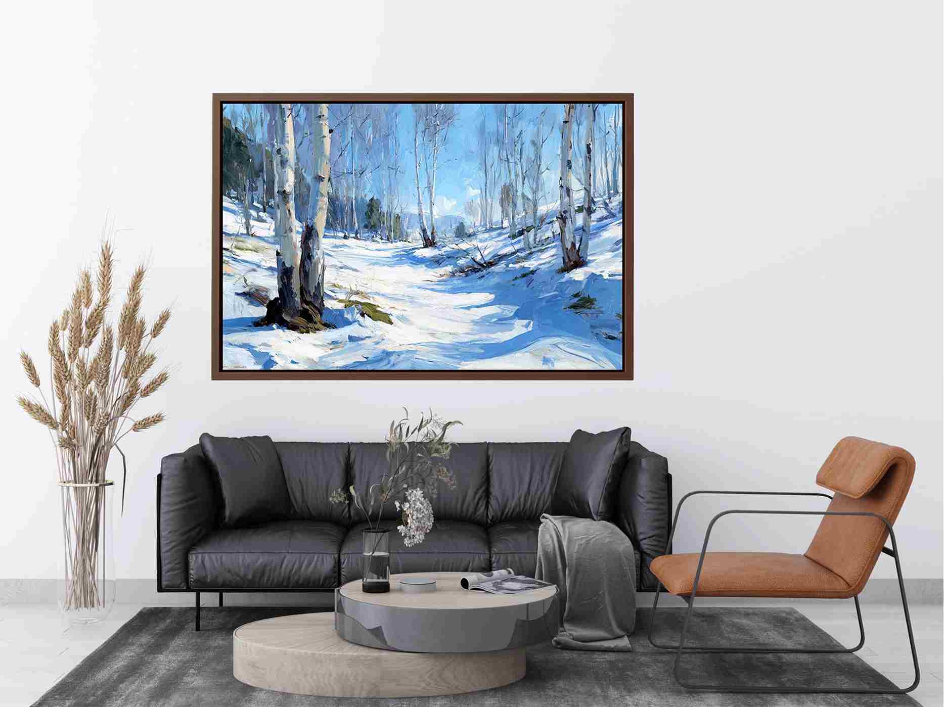 Spring forest in winter Painting 