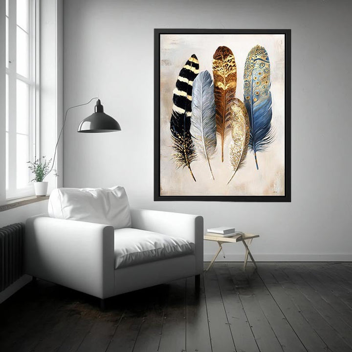 Five Feathers Painting 