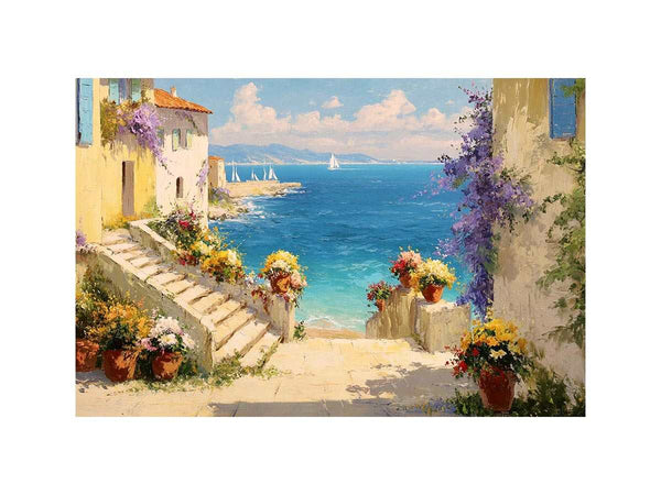 Mediterranean Sea & Flowers