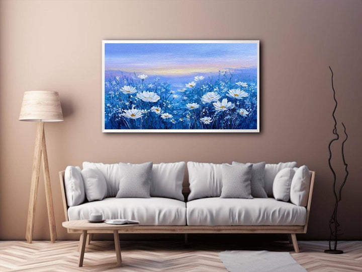 Blue Feild of Dasies Canvas Print