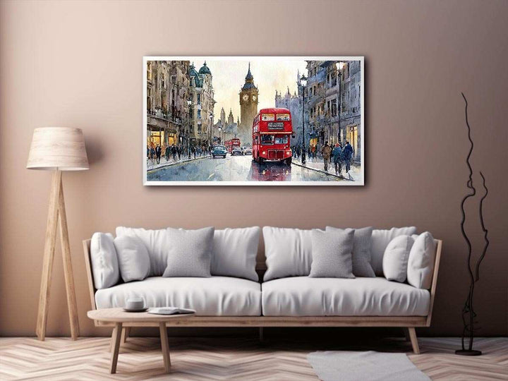 Watercolor London Cityscape Painting