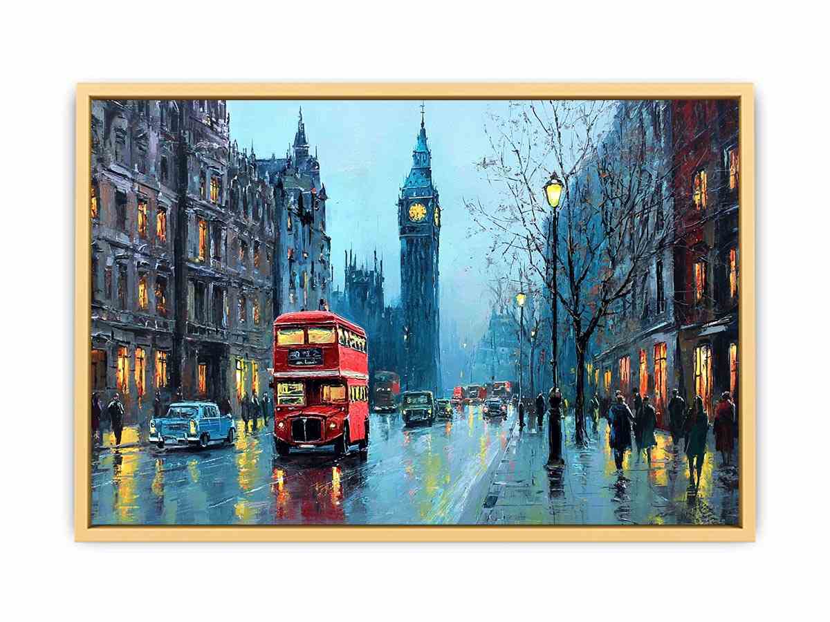 Red Bus in London  Streched canvas