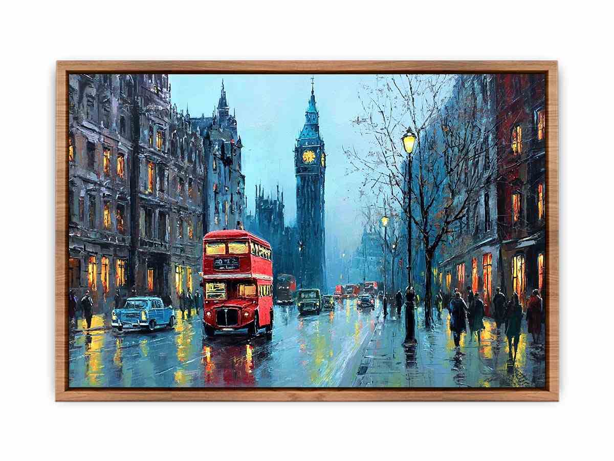 Red Bus in London Poster