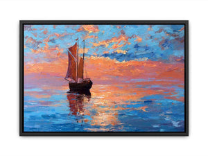 Vintage sailboat  Canvas Print