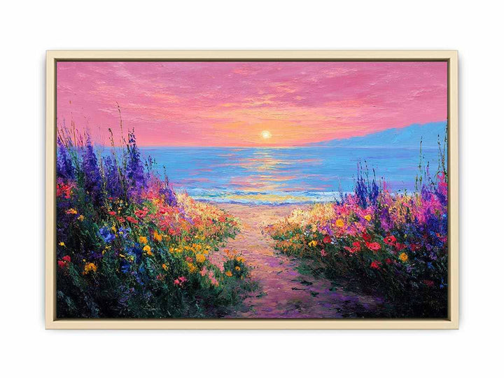 Ocean Bloom Sunset  Art Print