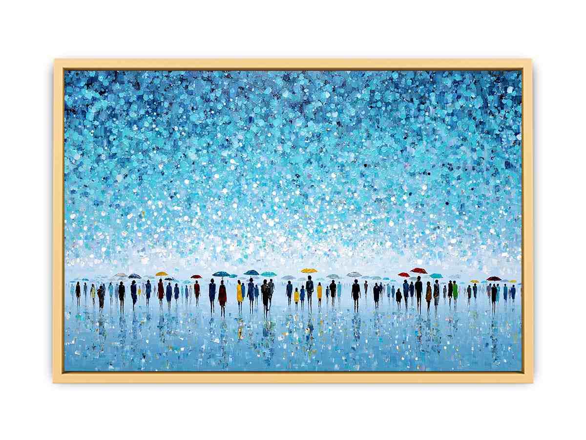 Abstract Umbrella Scene  Streched canvas