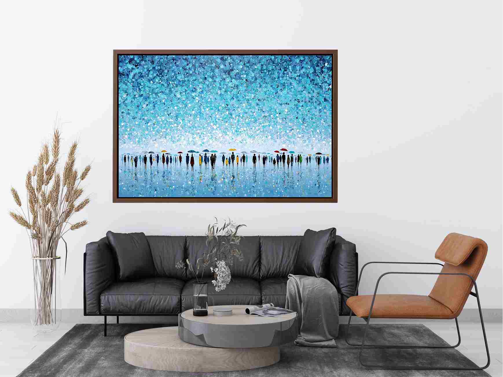 Abstract Umbrella Scene Painting