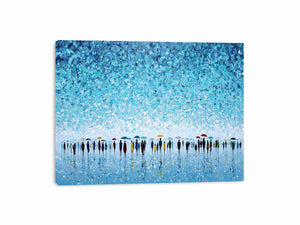 Abstract Umbrella Scene Painting