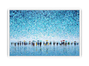 Abstract Umbrella Scene Framed Print