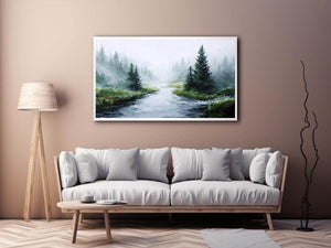 Misty River Painting
